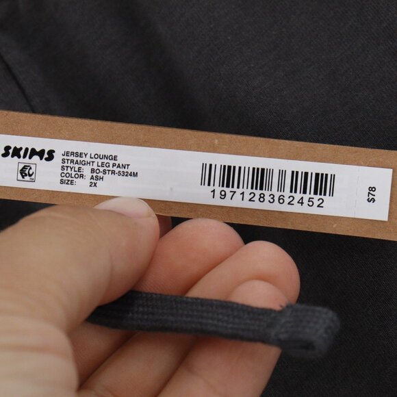 NWT Skims Pants Women 2X L29 Jersey Lounge Straight Leg Elastic Waist Drawstring - Picture 3 of 10